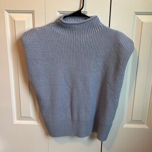 Padded shoulder vest blue